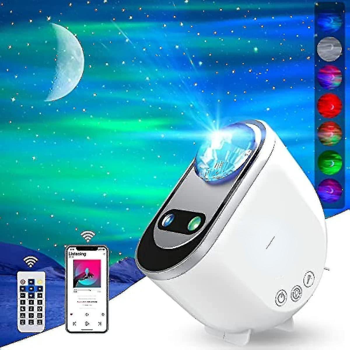 Guangzhou Yunlan Trading Co., Northern Lights Star Projector, Aurora Projectors Galaxy Star Projector 6 White Noise Starry Sky Moo