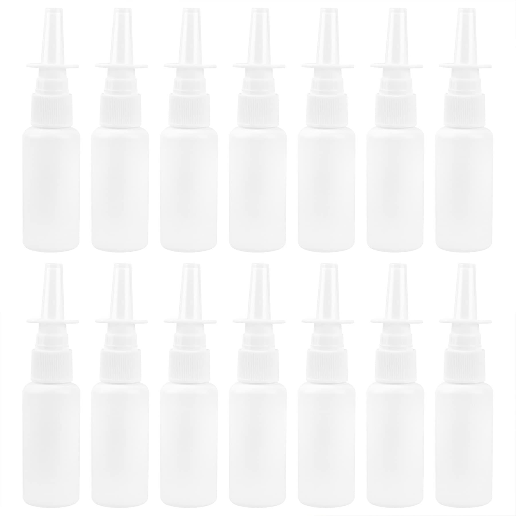 Vonkayi 20 Pack 30Ml White Plastic Empty Refillable Nasal Spray Bottles Mist Nose Nasal Sprayer Bottle Mist Sprayers Atomizers Maketup Water Container