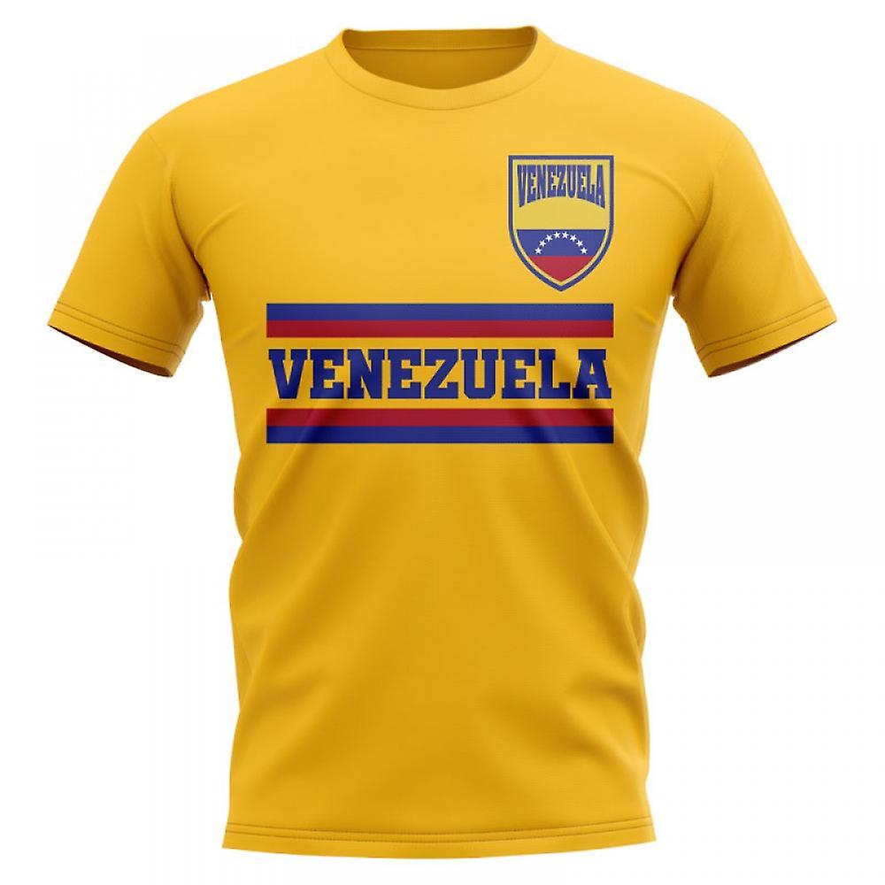 UKSoccerShop Venezuela Core Football Country T-Shirt (Yellow) Large (42-44 inch)