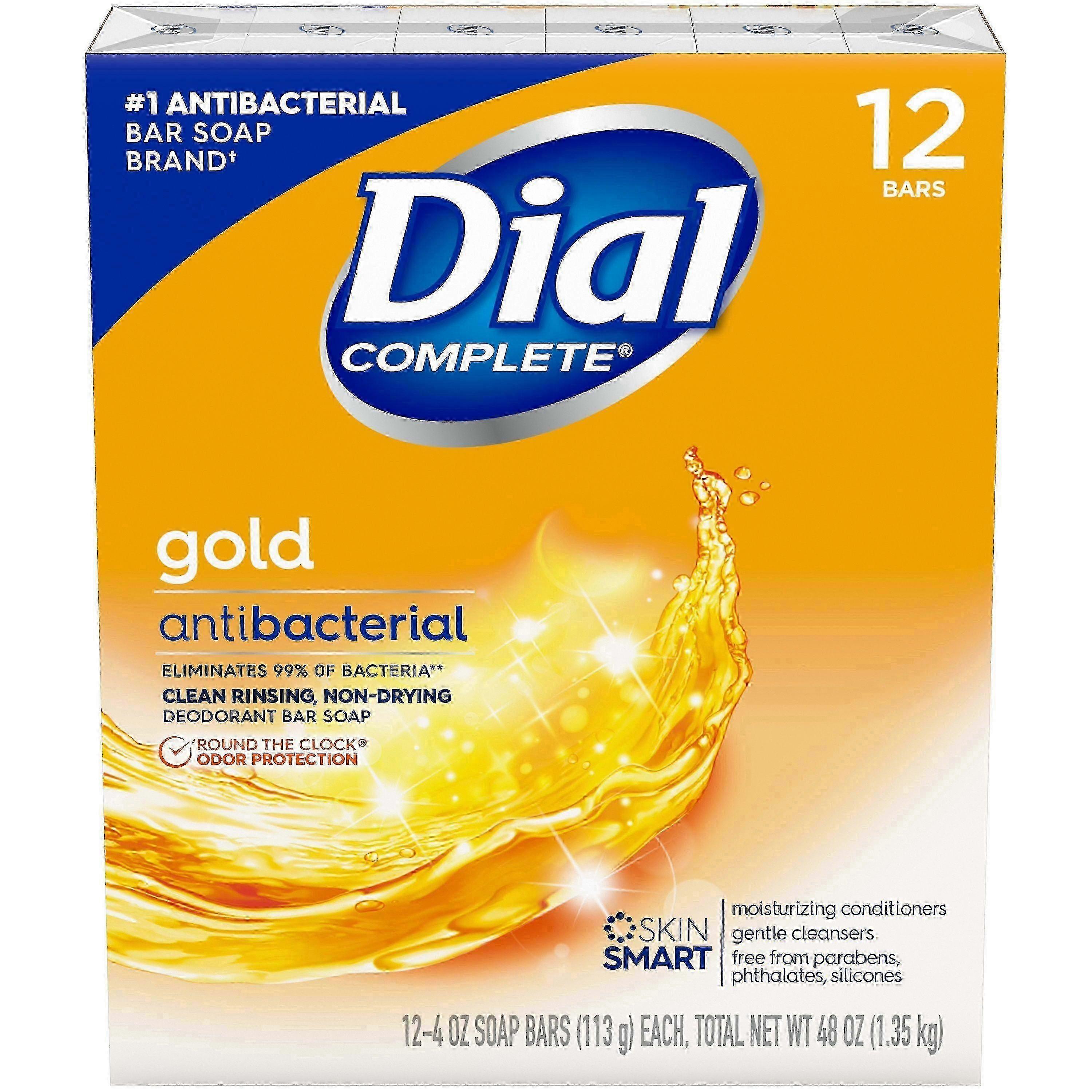 Dial Antibacterial Bar Soap Pack, Gold, 12 Ea