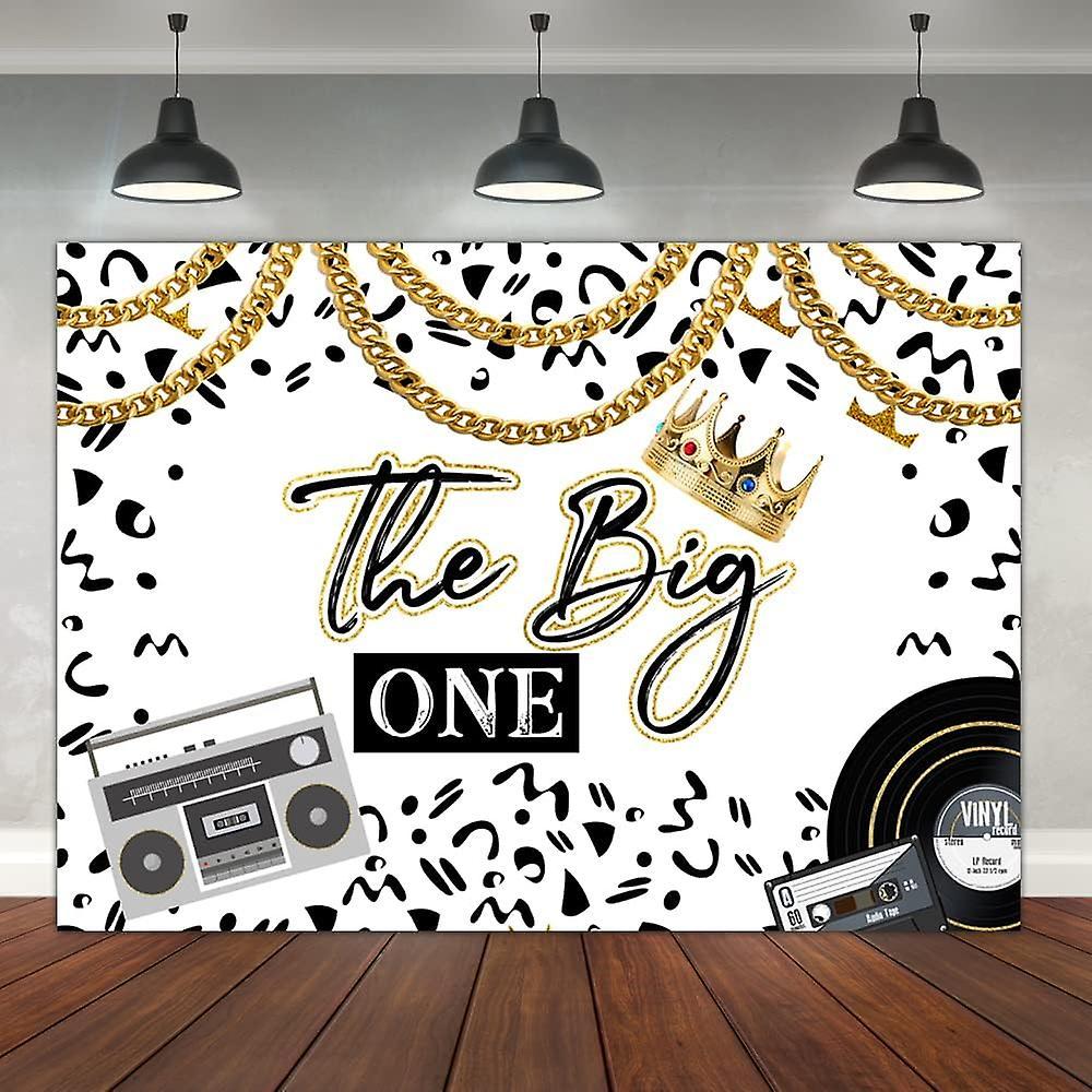 Heyone Hip Hop 1st Birthday Backdrop 7x5ft Leopard Our Notorious Is The Big One Party Decoration Old School Rap The Big One First Birthday Photogra...