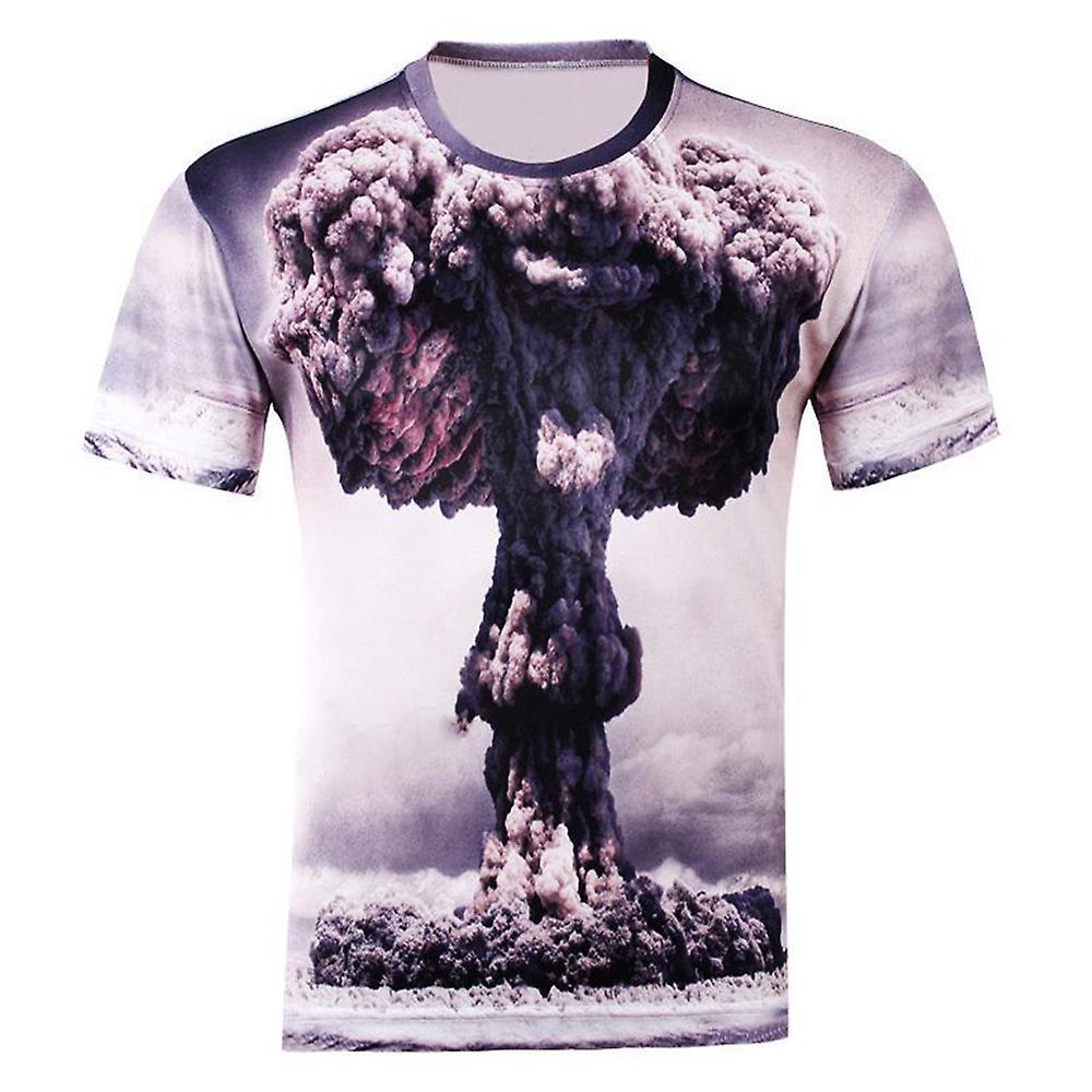 Yiran Summer 3d Printing Explosion Men T Shirt Short Sleeve XXXXL