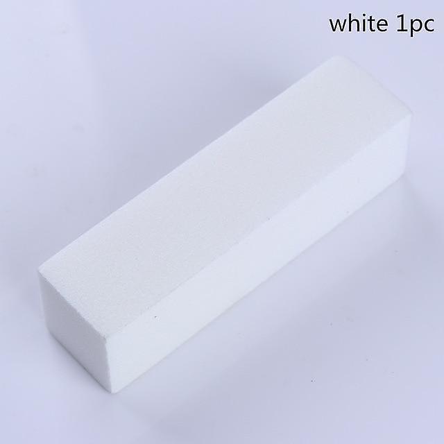 Slowmoose White Nail Buffers Sanding Block Buffing, Grinding Polishing Block Nail File white 1pc