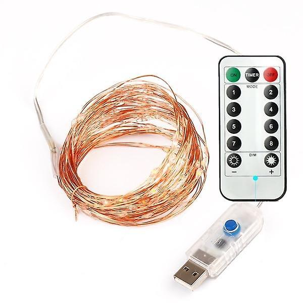 Slowmoose 100led Remote Control Timer, Twinkle String Fairy Lights Multicolor 10m 100led