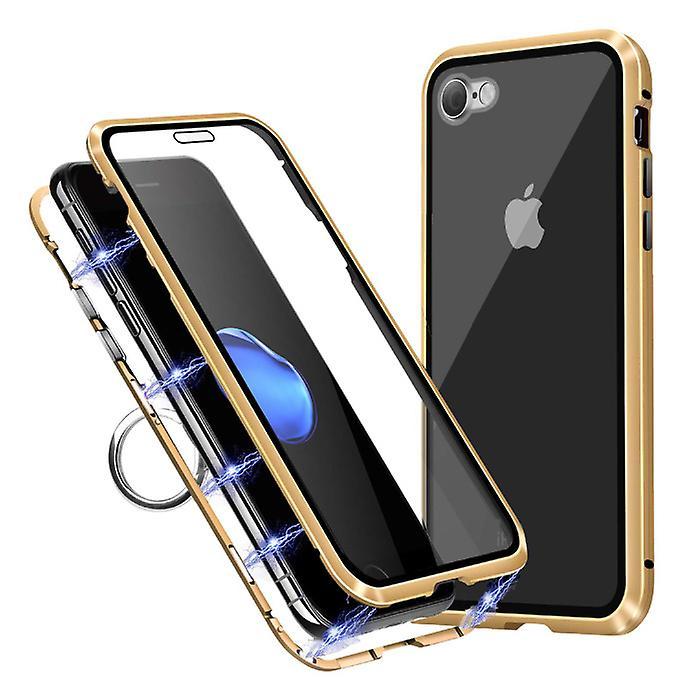 Stuff Certified ® Stuff Certified® iPhone 8 Plus Magnetic 360 ° Case with Tempered Glass - Full Body Cover Case + Screen Protector Gold