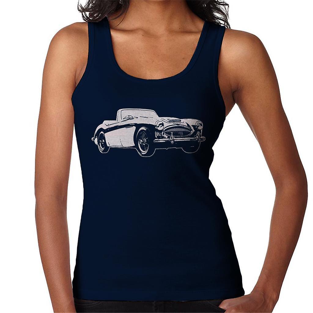 Austin Healey 3000 British Motor Heritage Women's Vest Navy Blue XX-Large