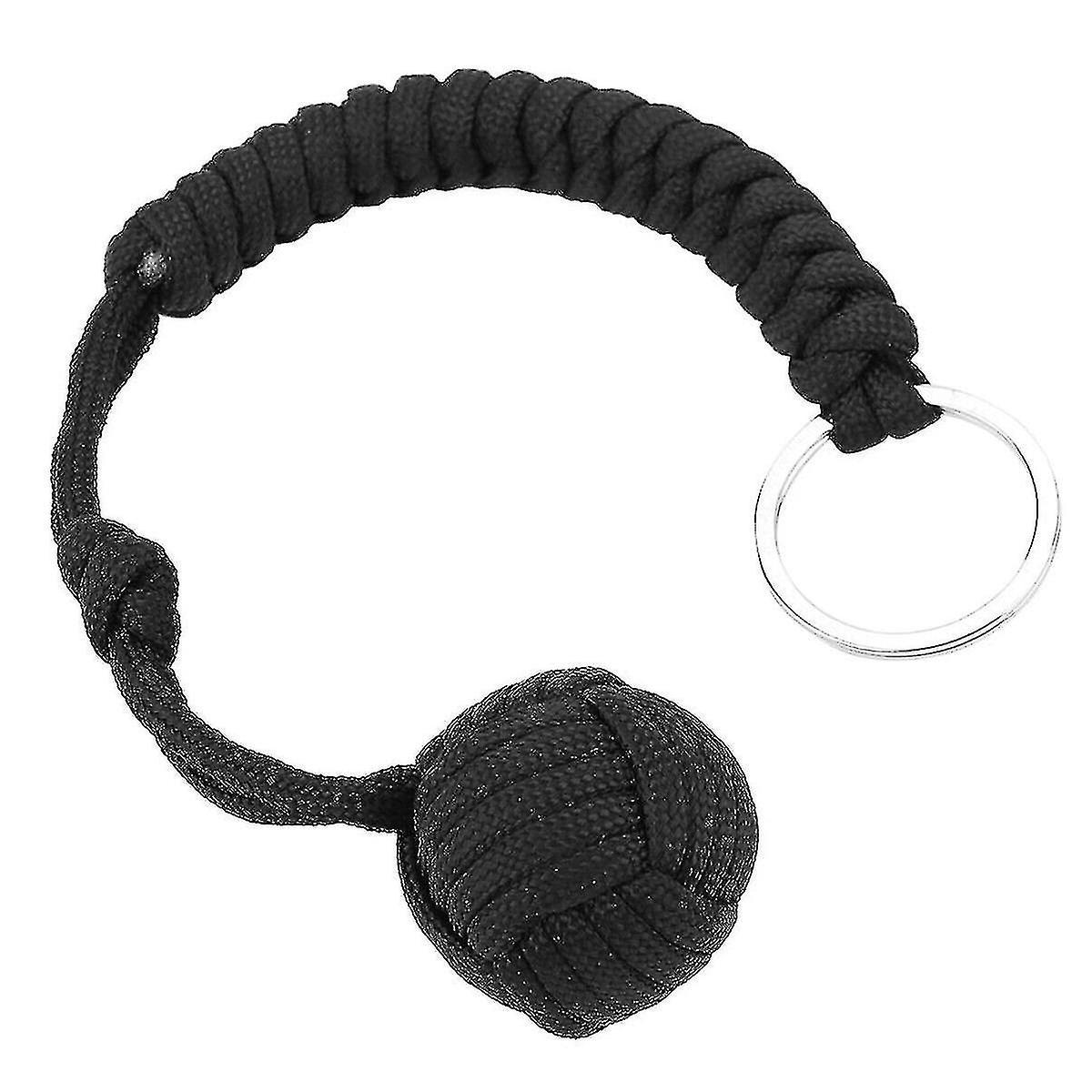 Guangzhou Yunlan Trading Co., Monkey Fist Aid Steel Ball Security Self Defense Survival Paracord Keychain black