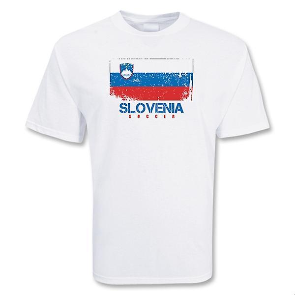 Gildan Slovenia Soccer T-shirt White Large (42-44 inch)