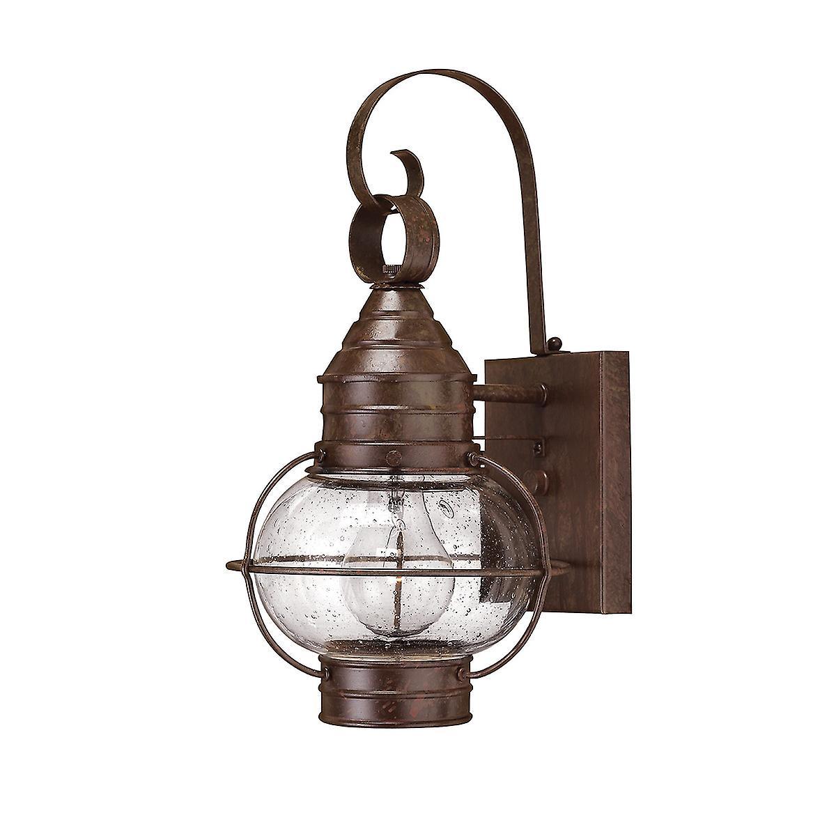 Cape Cod 1 Light Outdoor Small Wall Lantern Light Sienna Bronze E27