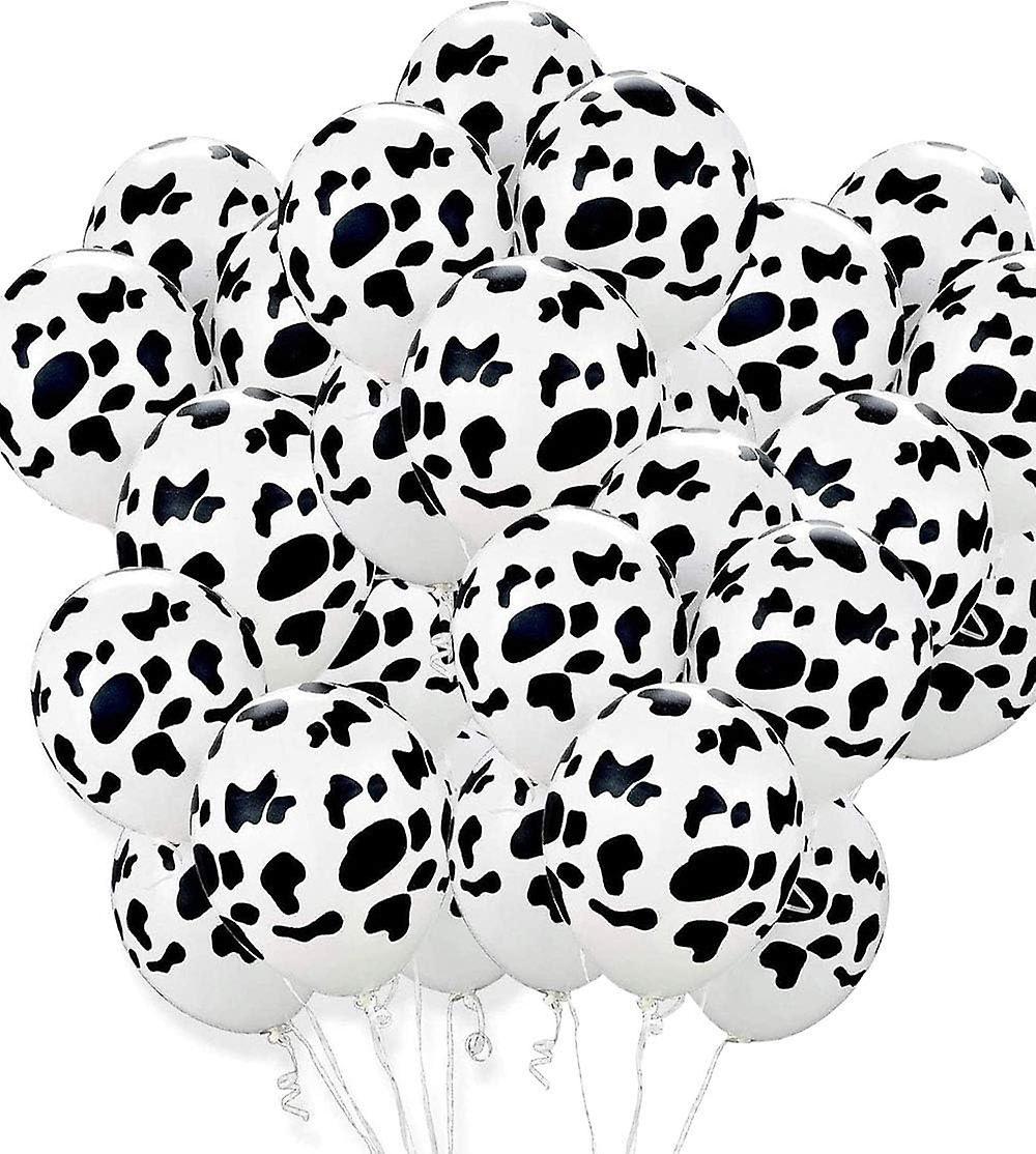 unbrand 96Pcs Cow Balloons Funny Cow Print Balloons For Children'S Party Western Cowboy Theme For Kids Birth