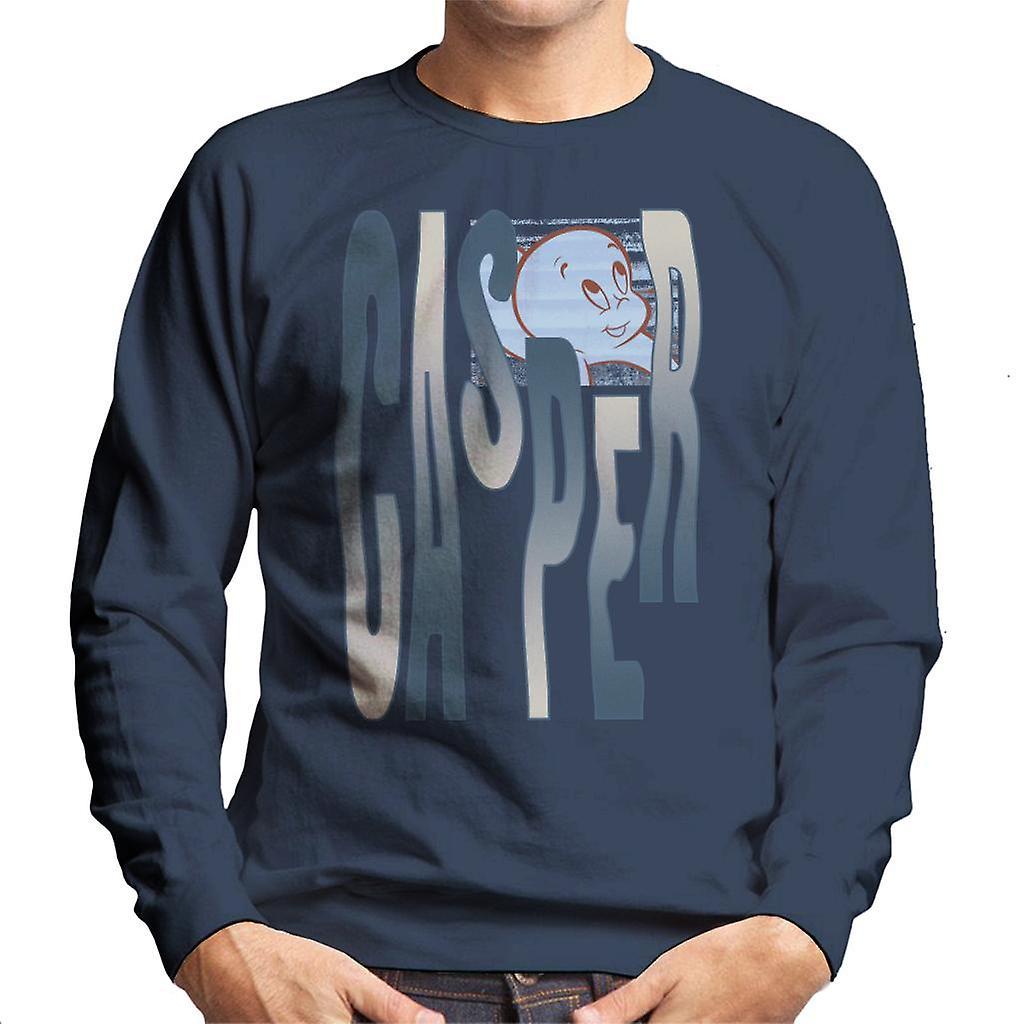 Casper The Friendly Ghost Spooky Waves Men's Sweatshirt Navy Blue Large