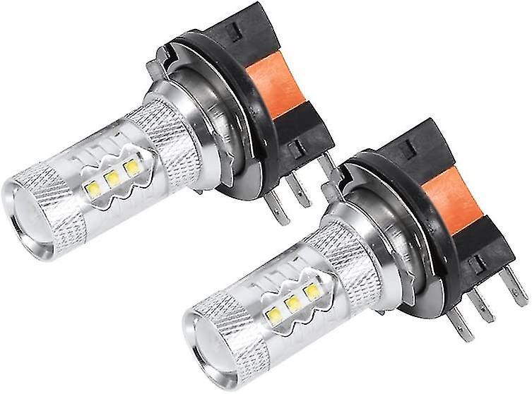 2pcs 80w H15 Led Bulbs White Car Headlight Bulbs Led Daytime Running Lights Bulb Replace