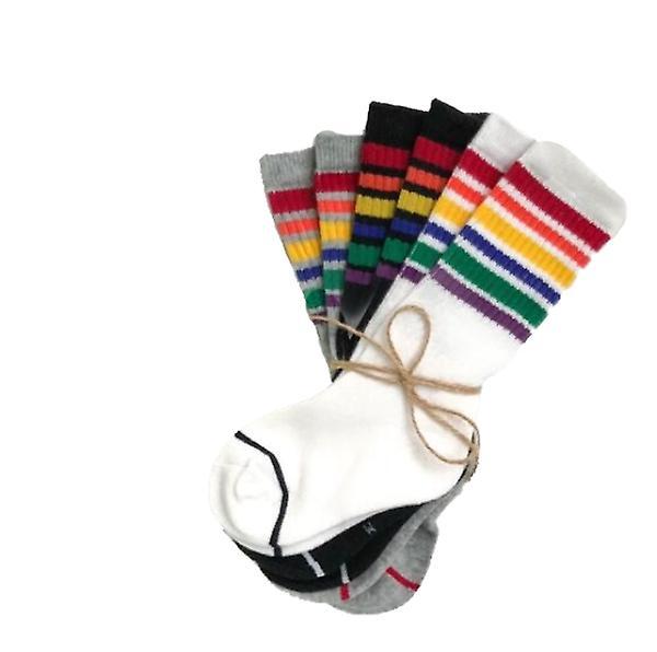 Slowmoose Child Socks, Autumn, Winter Color Matching Striped C 1 to 3 year