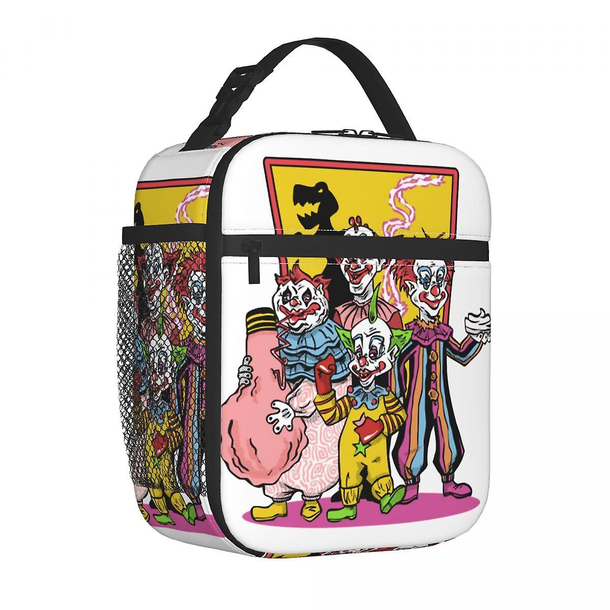 Bicaco Killer Klowns From Outer Space Thermal Insulated Lunch Bag Outdoor Classic 80s Horror Clown Box For Lunch Thermal Cooler White 26x21x11cm 10...