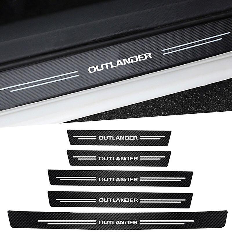 Vehicle Auto Protector Stickers For Mitsubishi Outlander Car Rear Trunk Door Waterproof Film Sill Threshold Bumper Decorate Accessories 5pcs