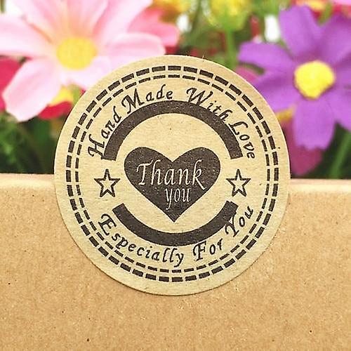 Slowmoose Multi Style Label Sticker - Sealing Label Sticker For Baking Cake /handmade brown