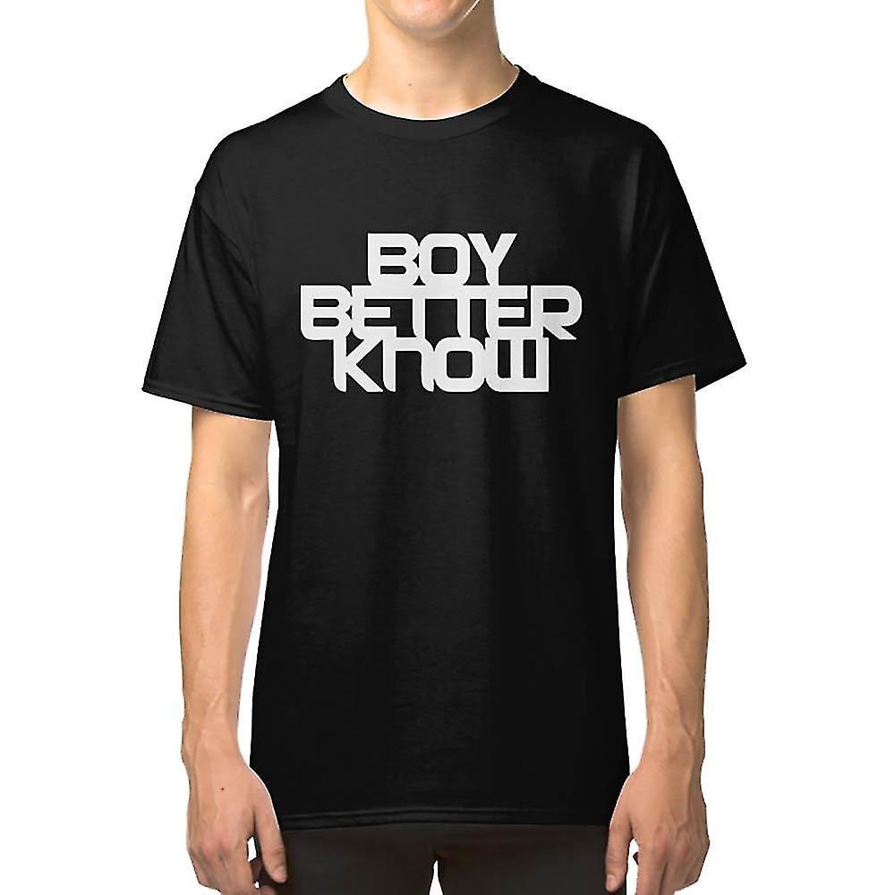 Gildan Boy Better Know - Chest Placement (white) T-shirt black M