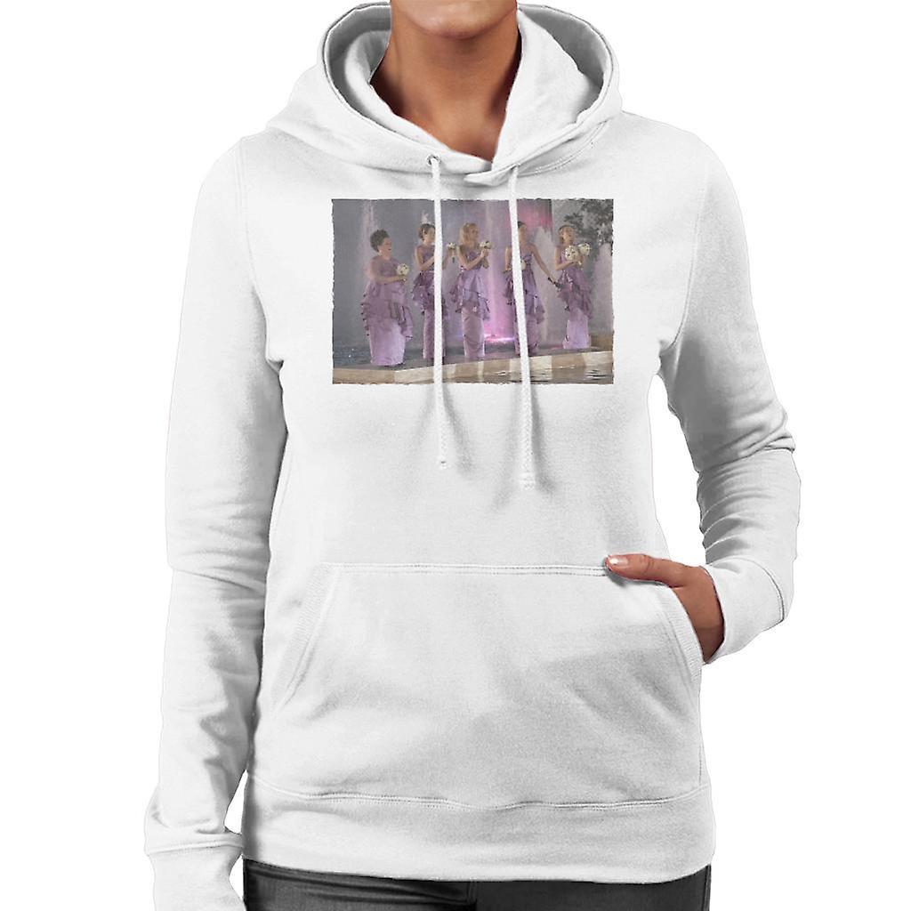 Bridesmaids Bridal Party Wedding Stage Women's Hooded Sweatshirt White Small