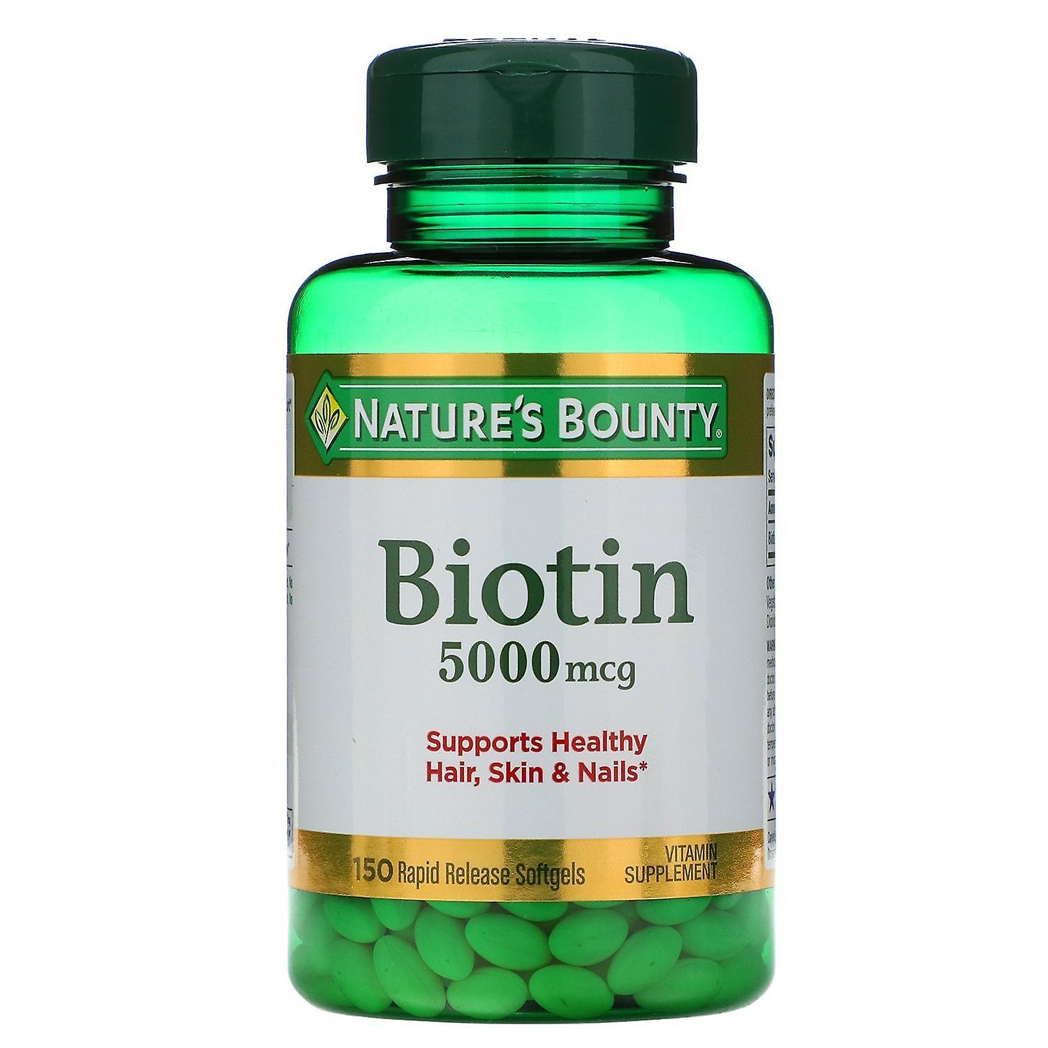 Natures Bounty Nature's Bounty, Biotin, 5,000 mcg, 150 Rapid Release Softgels