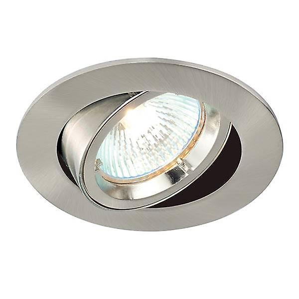 Saxby Lighting Cast 1 Light Recessed Tilt Downlight Satin Nickel Plate, GU10