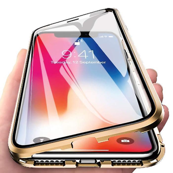 Stuff Certified ® Stuff Certified® iPhone 6 Magnetic 360 ° Case with Tempered Glass - Full Body Cover Case + Screen Protector Gold