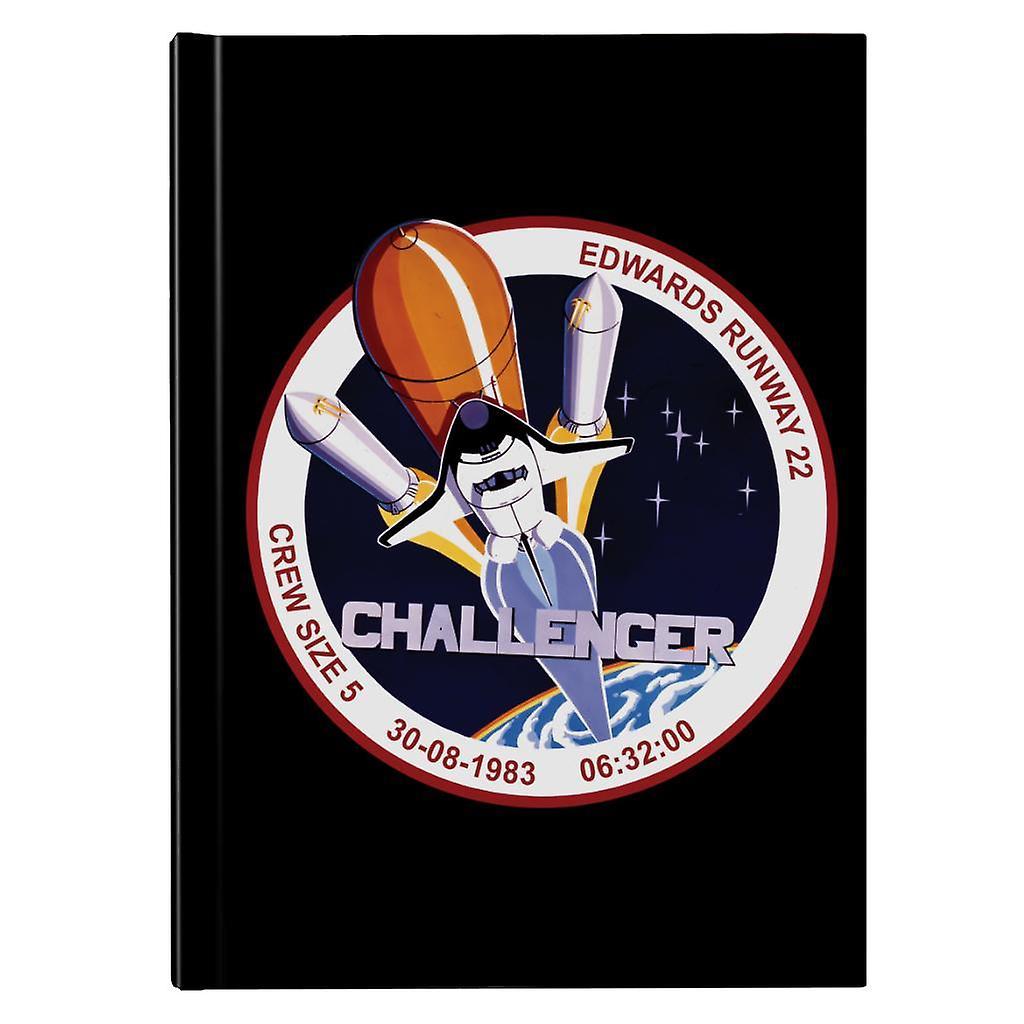 NASA STS 8 Challenger Mission Badge Hardback Journal Black 13 x 18.5 cm