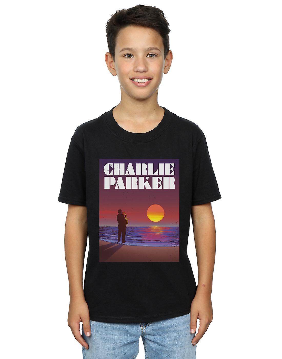 Absolute Cult Charlie Parker Boys Into The Sunset T-Shirt Black 5-6 Years