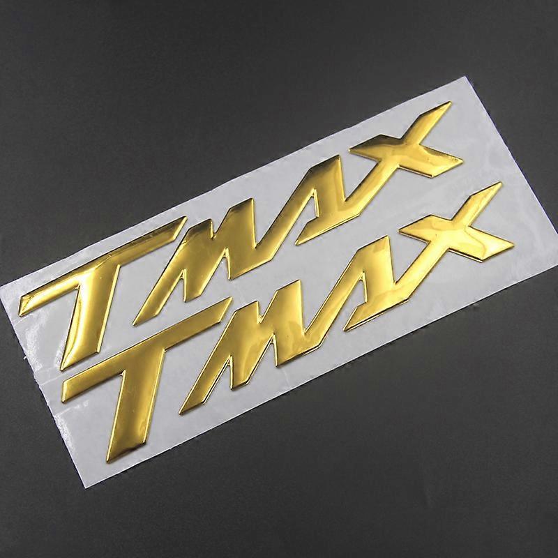 Redkid 2Pcs 3D Resin Gel Emblem Fender Tank Pad Logo Decal Stickers For YAMAHA Tmax XMAX Nmax Tmax-Gold