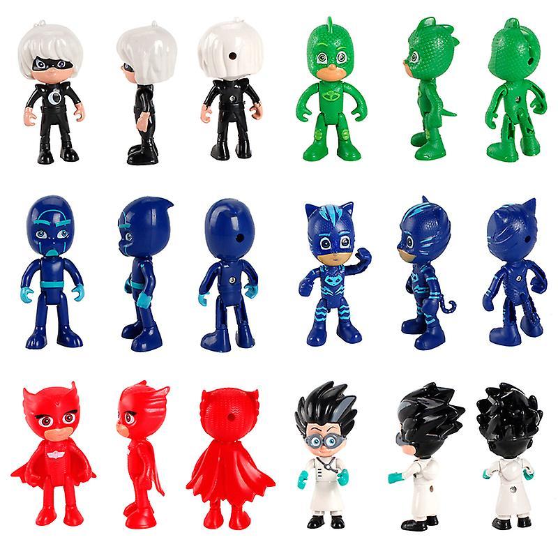 Unbrand 6pcs/set Pj Masks Catboy Cloak Action Figures Kids Toy Gift Multicolor 6 pc