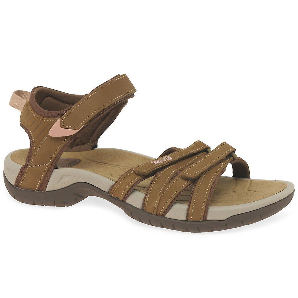 Women's Teva Women's Tirra Leather Sandal Honey Brown - Size: 6