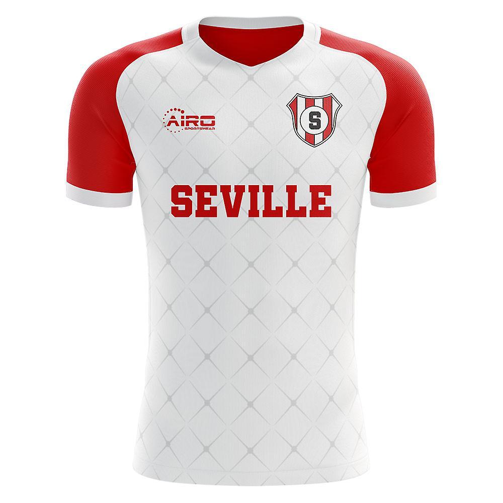 Airo Sportswear 2023-2024 Seville Home Concept Football Shirt - Adult Long Sleeve White XXL 50-52 inch Chest (124/136cm)