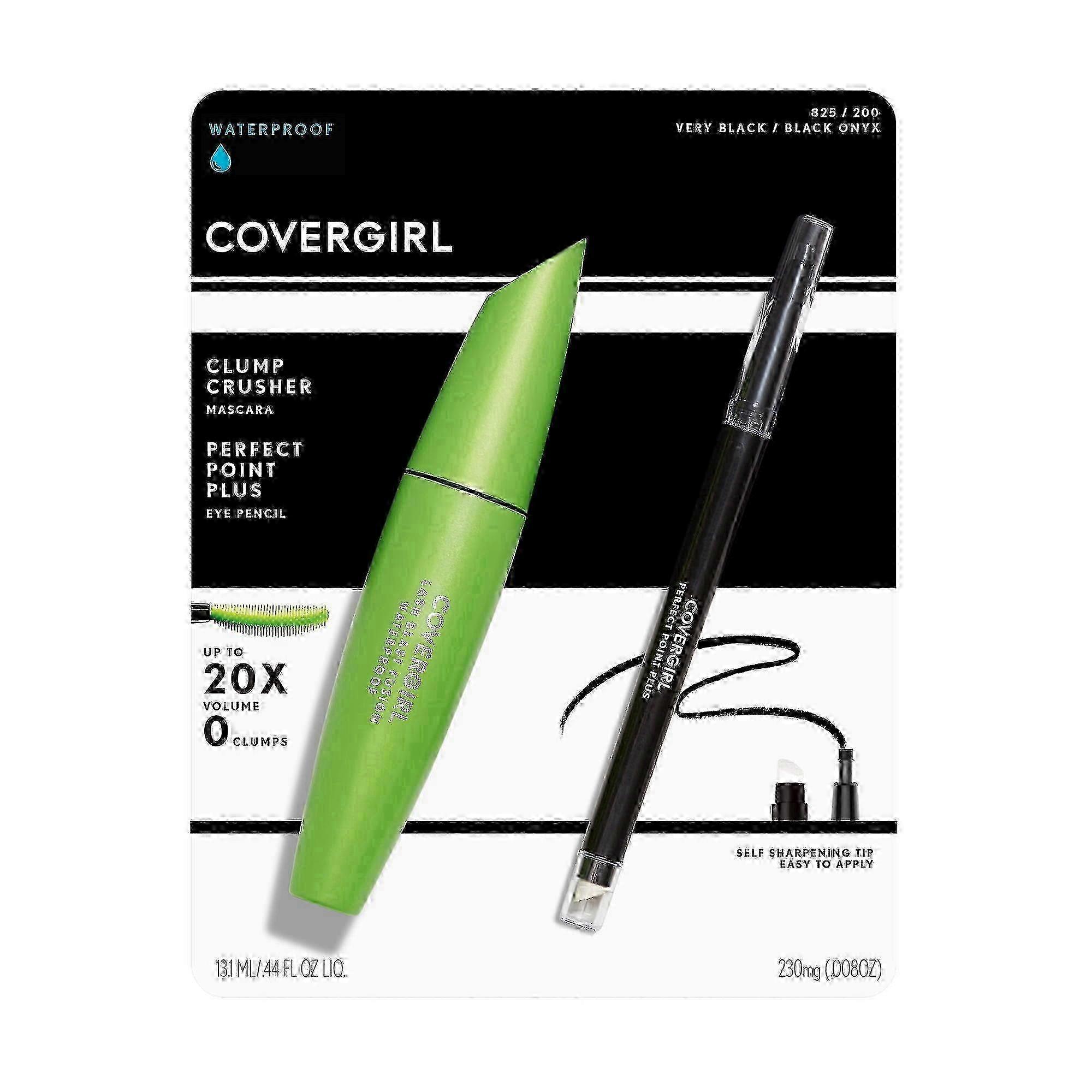 Covergirl Lash Blast Clump Crusher Mascara & Perfect Point Eye Pencil, 1 Ea