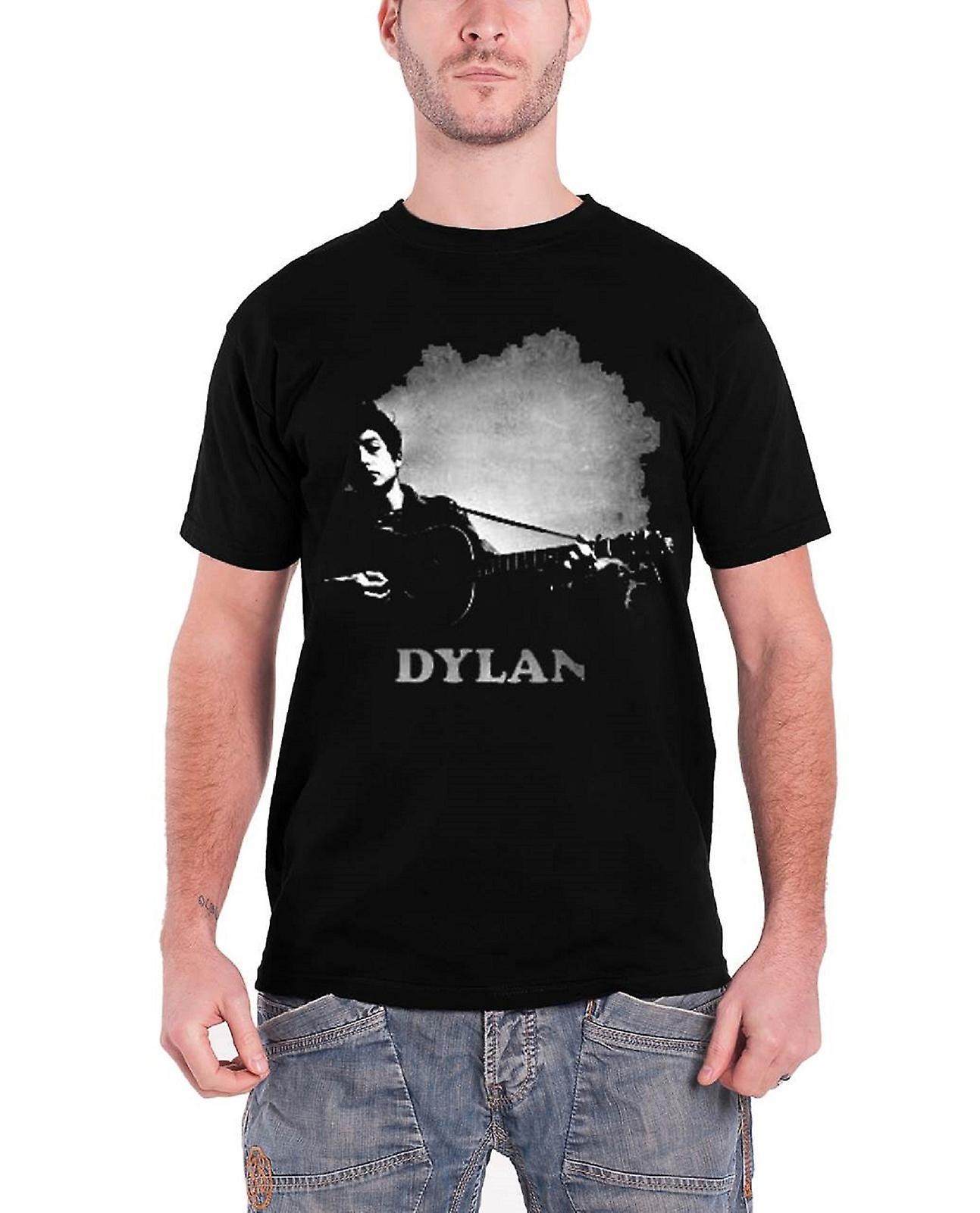 Bob Dylan Guitar Contrast T Shirt Black M