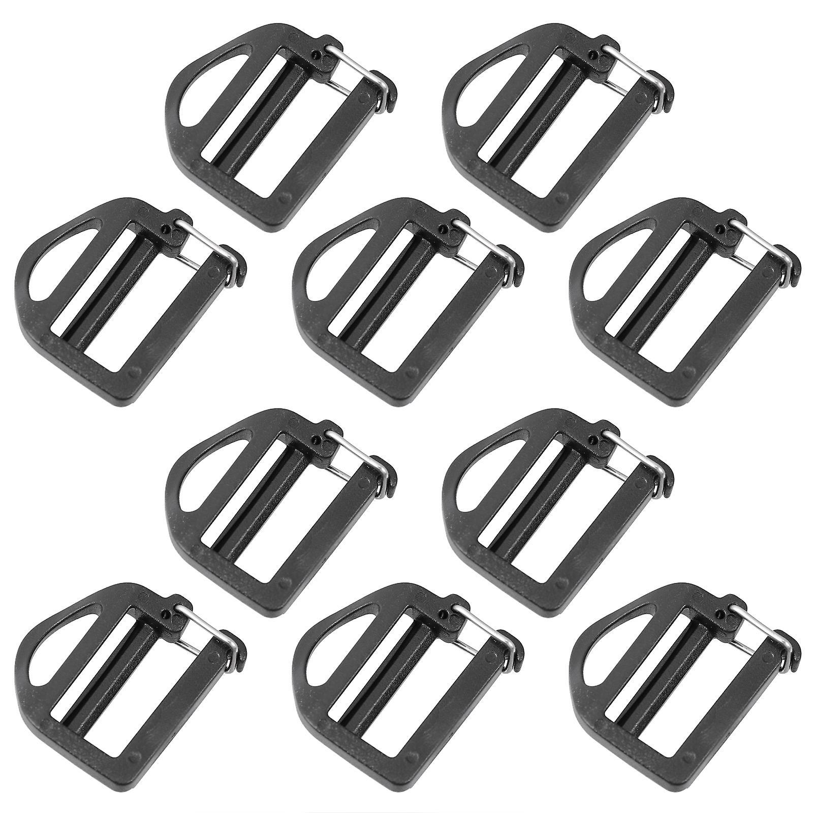 Tinksky 20 Pcs Adjustable Ladder Webbing Strap Buckle Backpack Strap Accessories Webbing Hardware Ladder Buckle 3.5X3.5CM