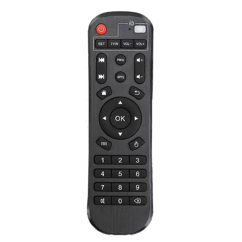 Unbrand Replacement IR Remote Control for Android TV Box H96/H96 Pro/H96 Pro+/X96 Black