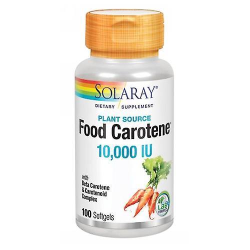 Solaray Food Carotene, 10, 000 IU, 100 Softgels (Pack of 1)