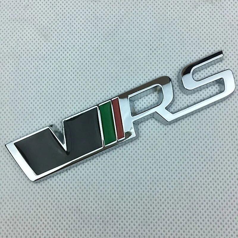 Hikig 3d Metal Silver Black Logo Vrs Emblem Car Fender Badge Trunk Decal For Skoda Vrs Stikcer Accessories