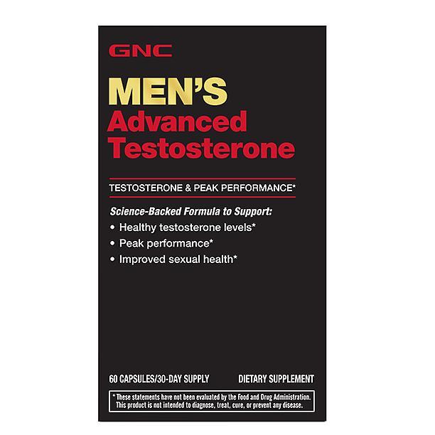 Gnc men's advanced testosterone formula, 60 capsules, supports healthy testosterone levels and male performance