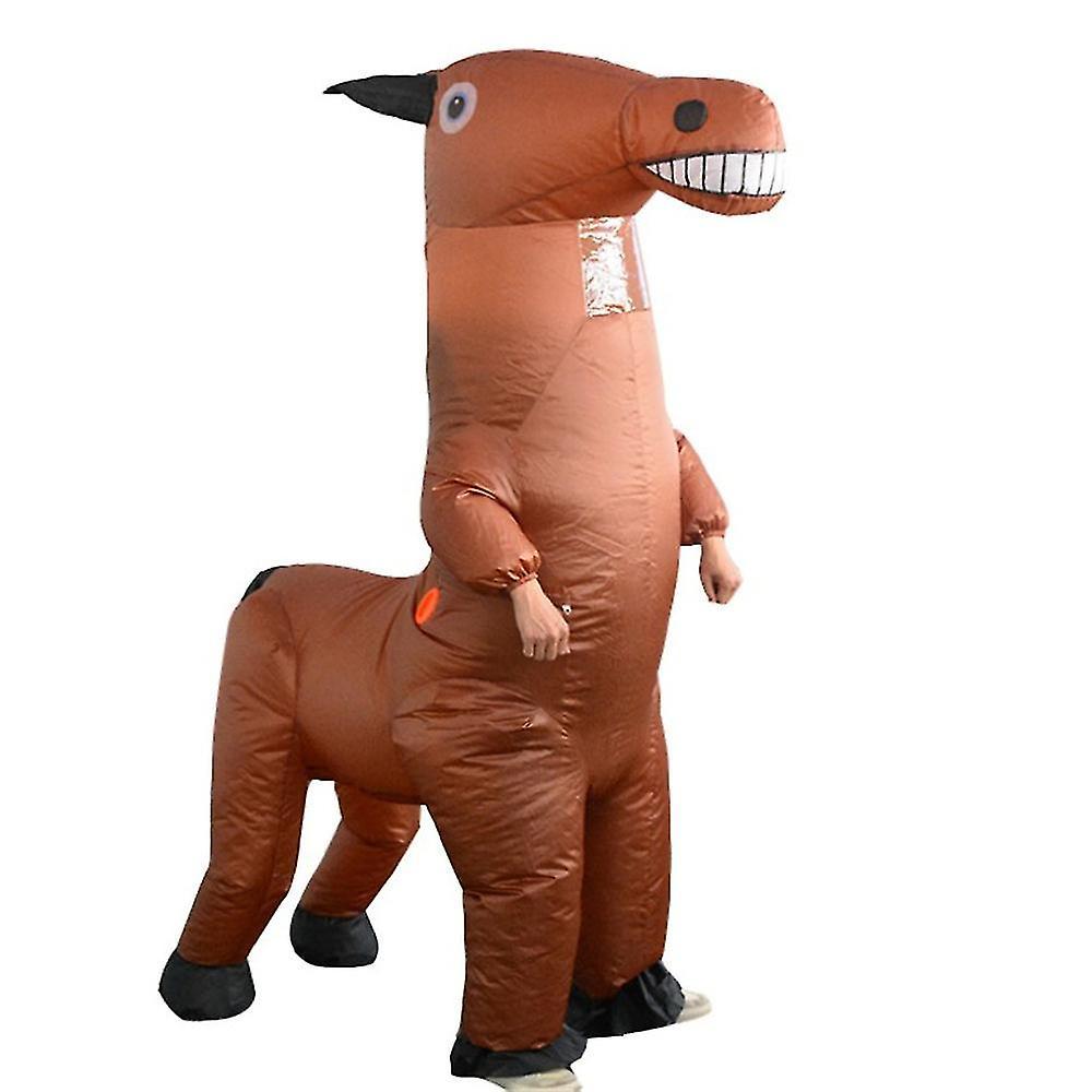 Manchalk Funny Inflatable Horse Costumes Funny Dolls Mascot Cartoon Party Performance Cosplay Centaur Inflatable Suit Long-necked Dragon Style A