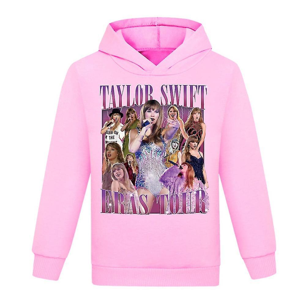 Shinestar Taylor Swift The Eras Tour Printed Hoodies Kids Teens Boys Girls Hooded Sweatshirt Jumper Pullover Tops Taylor Fans Swiftie Gifts Pink 9-...