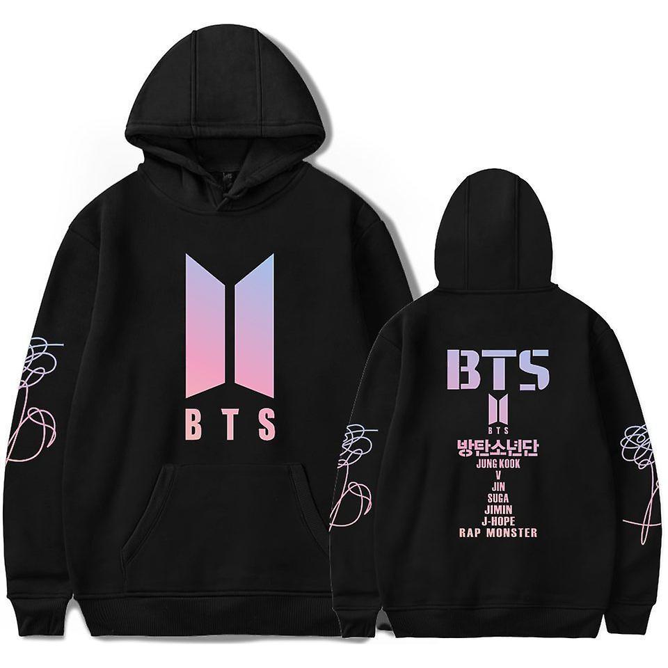 Serh Kpop Bts Unisex Hoodie Sweatshirt Pullover Bangtan Boys Love Yourself Hooded Top black M