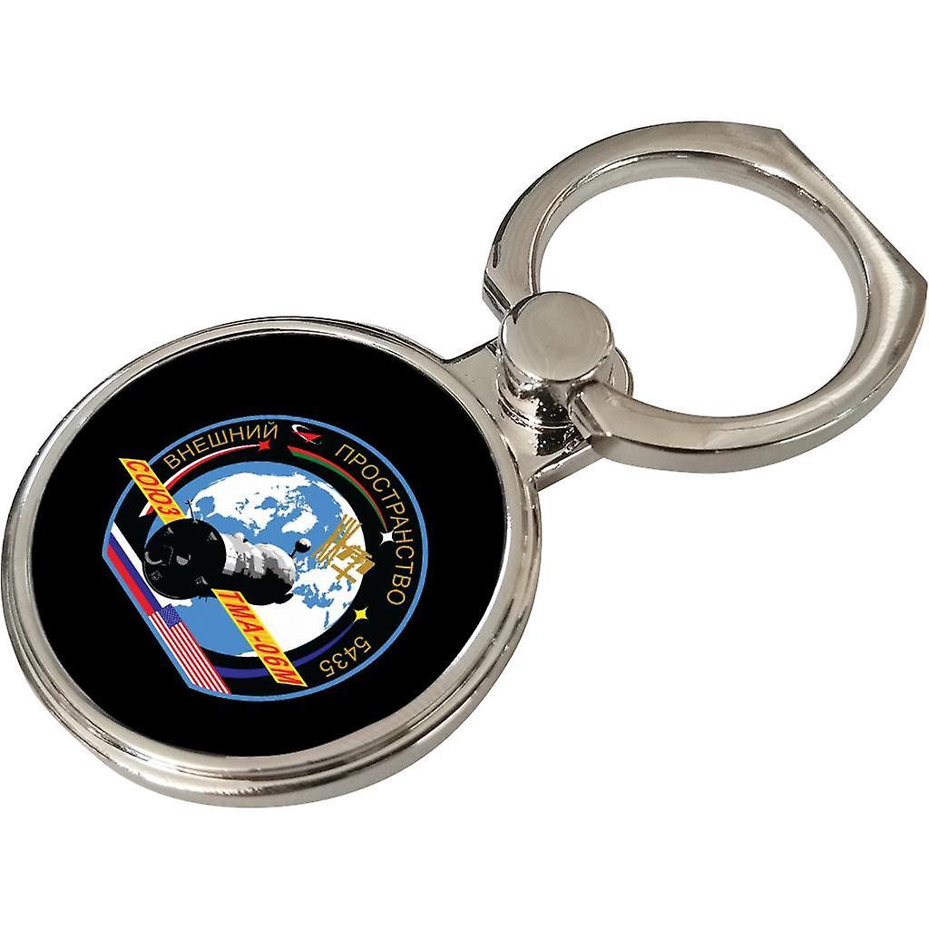 NASA Roscosmos TMA 06M Soyuz Spacecraft Mission Patch Phone Ring Black 3.5cm x 4.5cm