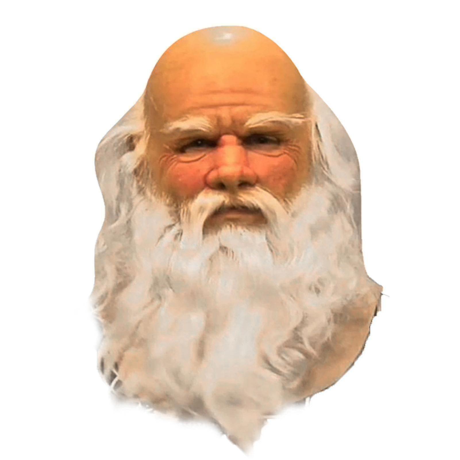 Yalo Funny Santa Claus Full Mask Super Soft Santa Face Mask Wig Beard Costume Dress Up Christmas Party Carnival Halloween Mask