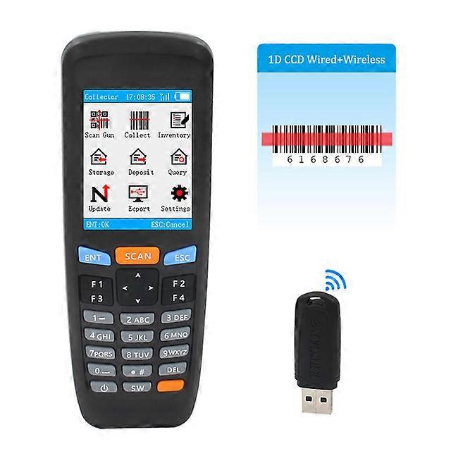 Redkid Wireless Barcode Collector 1D 2D Barcode Scanner QR Bar Code Reader Inventory Counter PDA Data Collector Bar Code Scanner R6606H 1D Wireless