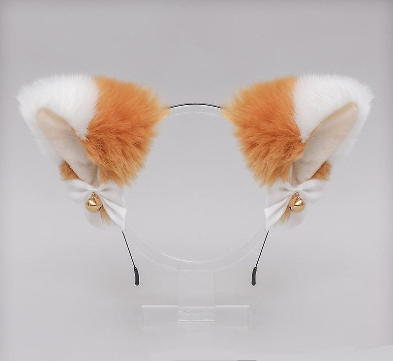 Jqueen Fox Cat Long Fur Ears Hair Headwear Wolf Animal Anime Halloween Cosplay Costume color 5