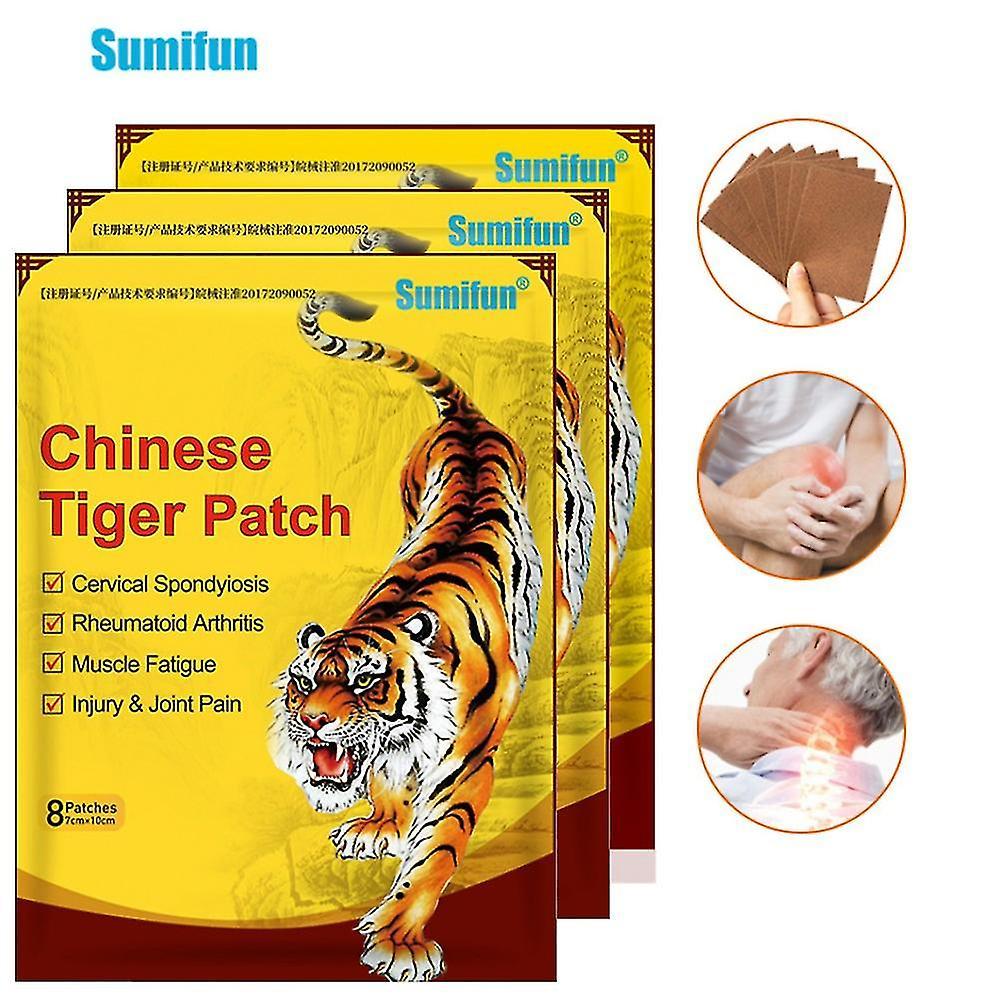 Yalo 24pcs Tiger Patch Chinese Medical Back Heat Pain Relief Plaster Pad Balm Arthritis