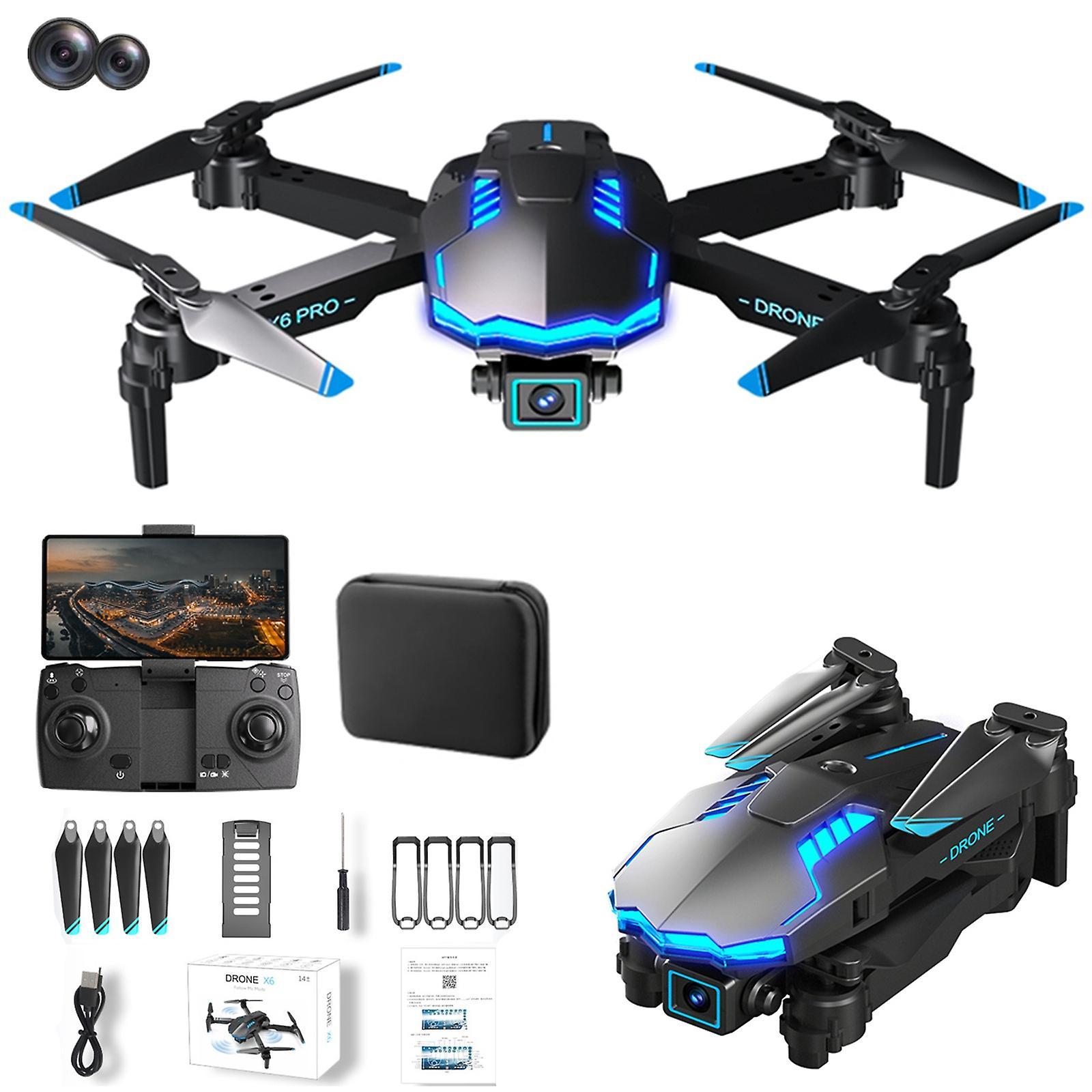 Shency Drone With 1080p Dual HD Fpv Camera Optical Fl-ow Localization Remote Control Toys Gifts For Boys Girls With Altitude Hold Headless Mode Sta...