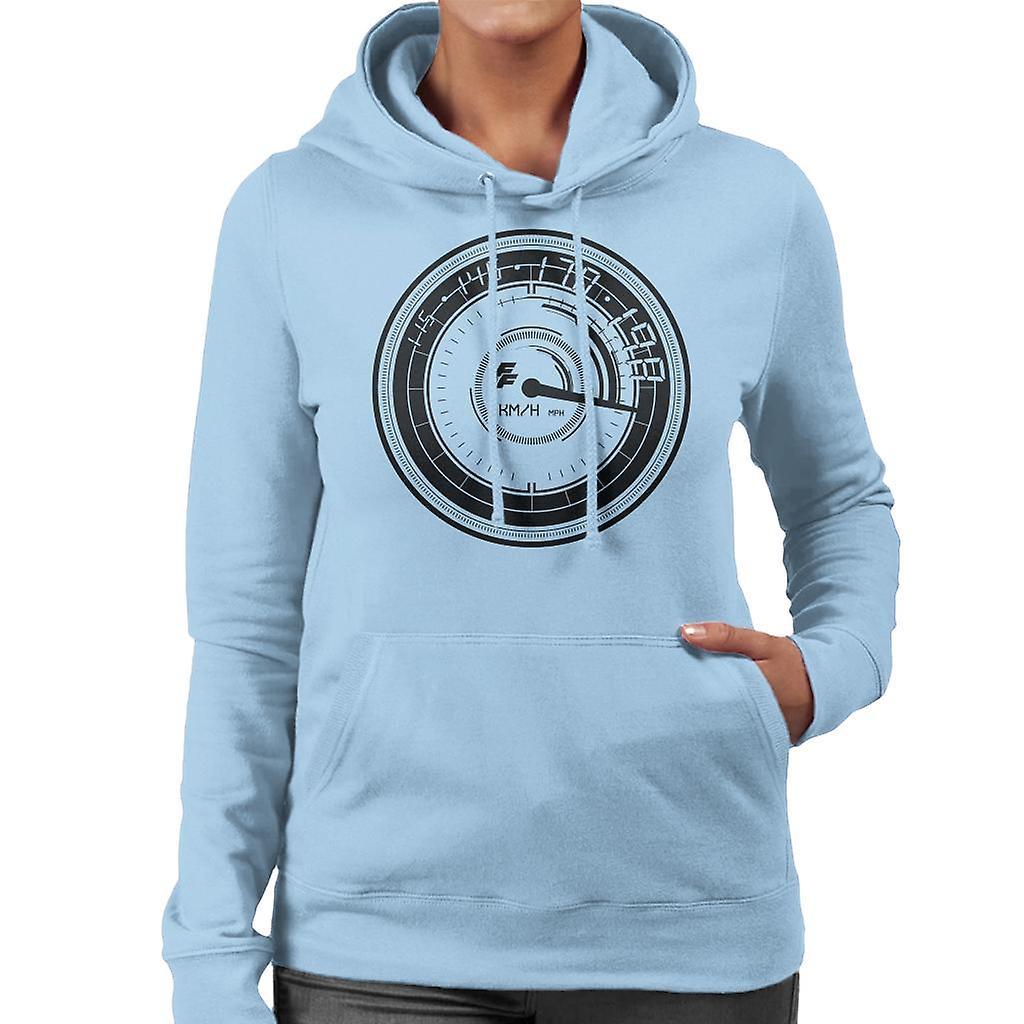 Fast & Furious Fast and Furious Speedometer Women's Hooded Sweatshirt Sky Blue X-Large