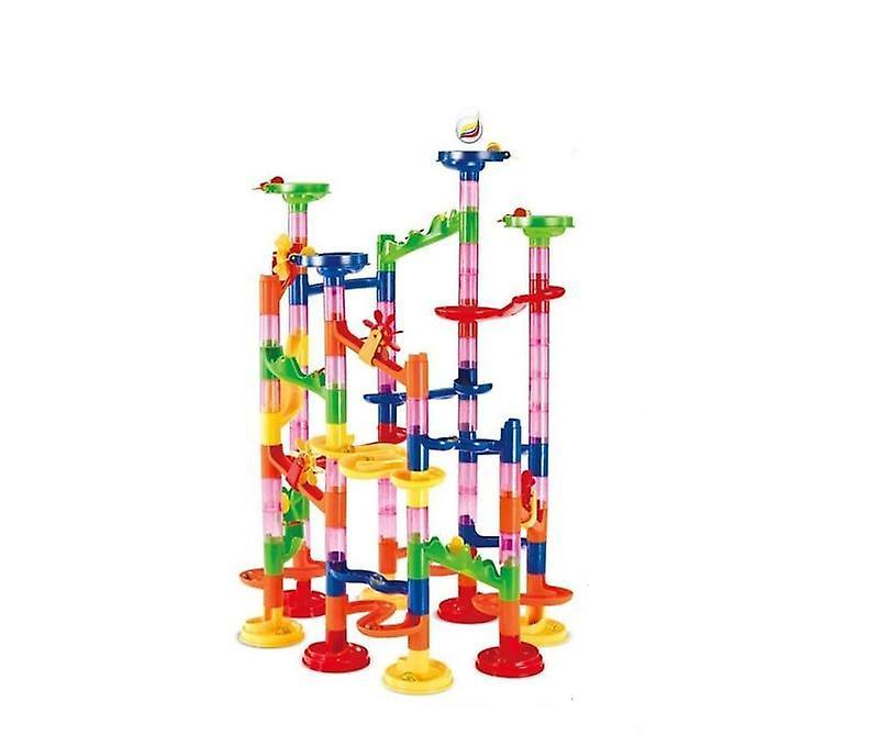 Slowmoose Construction Marble Run Race Track Building Blocks, 105pcs No Box