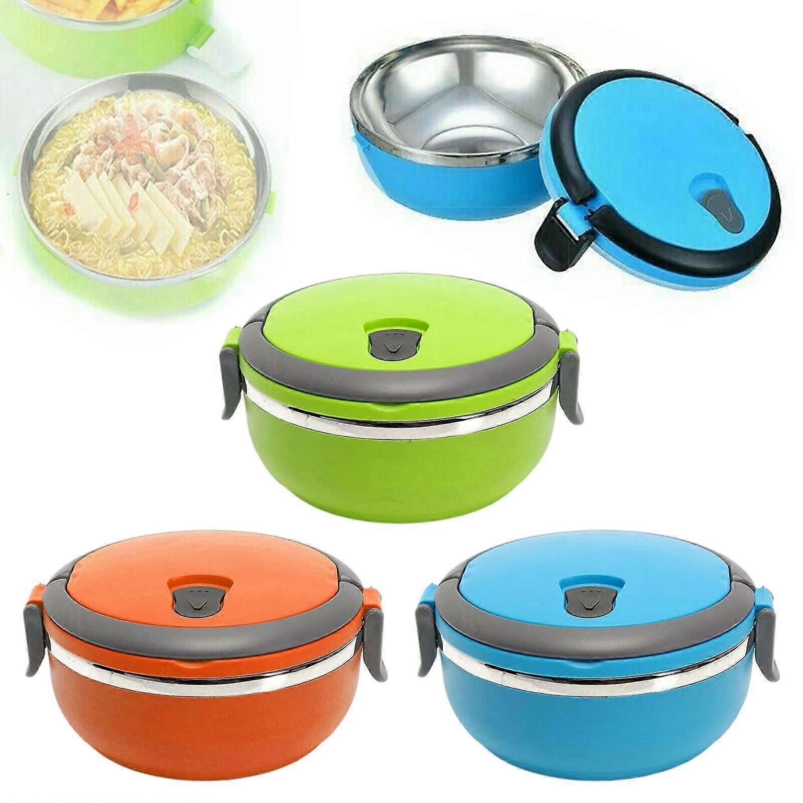 Unbrand Hot Food Flask Stainless Steel Lunch Box Thermo Vacuum Insulated Travel Storages Green